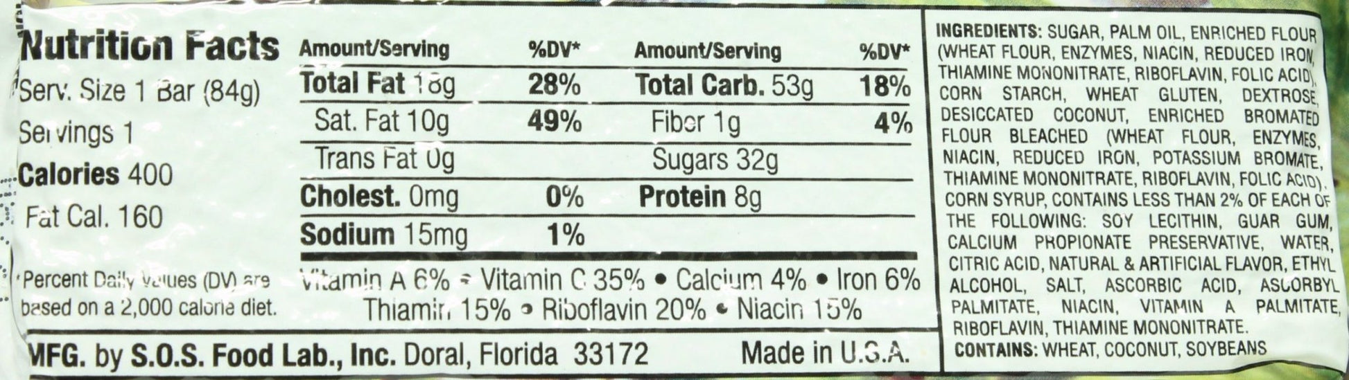 New Millennium Energy Bar Apricot 400 Calories - BeReadyFoods.com